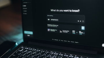Een laptop met AI open