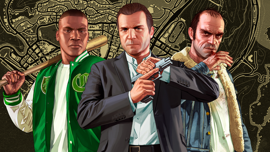 Franklin, Michael en Trevor uit GTA 5