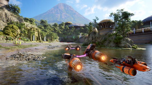 Een screenshot uit Star Wars Galactic Racer