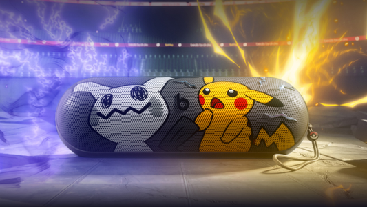De beats pill met de pokémon Pikachu en Mimikyu