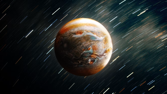 Een planeet in de ruimte