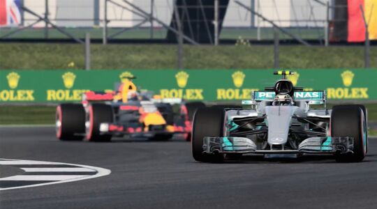 Illustratie voor: Kruip in de huid van een F1 coureur en wordt de baas op het circuit