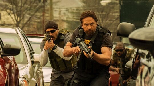 Illustratie voor: Gerard Butler is de enige man die 50 Cent kan stoppen in Den Of Thieves