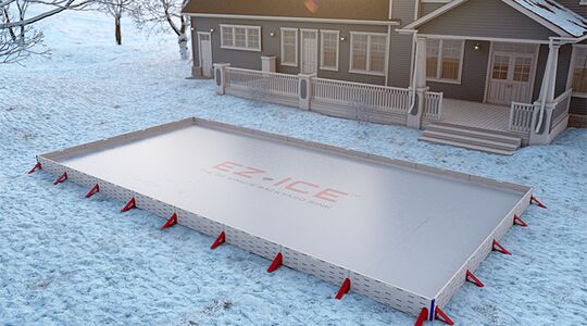 Illustratie voor: Met dit pakket bouw jij binnen een klein uurtje je eigen ijsbaan