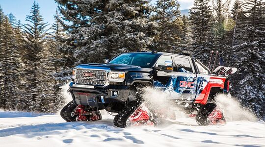 winter sneeuw GMC