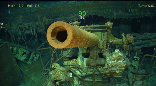 Illustratie voor: Vliegdekschip uit de Tweede Wereldoorlog gevonden op de bodem van de oceaan