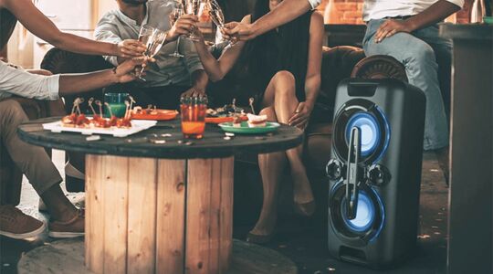 Illustratie voor: Aldi biedt vanaf komende zaterdag deze dikke boombox-speaker aan voor €89,99