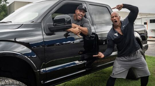 Dwayne Johnson Truck Stuntman