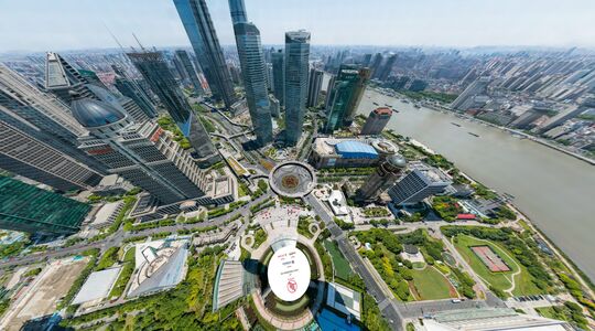 360 graden panorama van Shanghai gewoonvoorhem 1