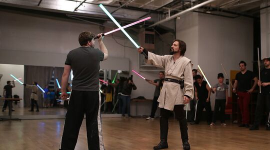 schermen met lightsabers