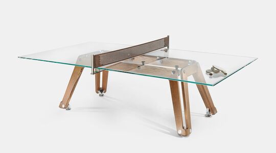 Glazen pingpongtafel