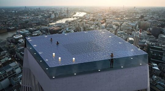 zwembad in de skyline