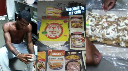 kookshow vanuit zijn cel