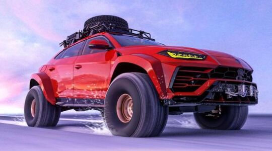 Lamborghini Urus on ice
