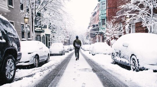 rijden met een winterjas