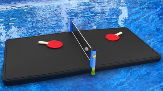 drijvende pingpongtafel