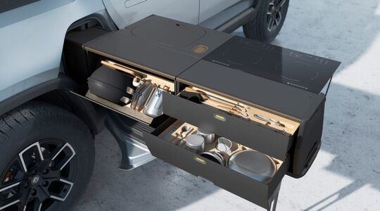 pick-up met uitschuifbare keuken