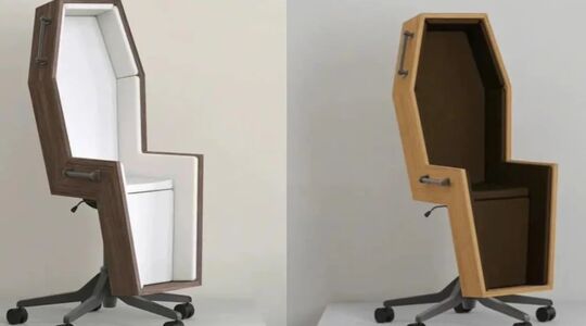 bureaustoel doodskist