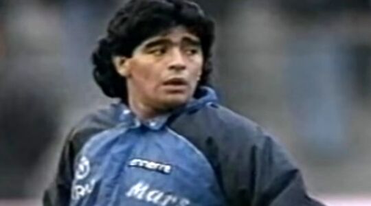 hand van god diego maradona wedstrijdbal