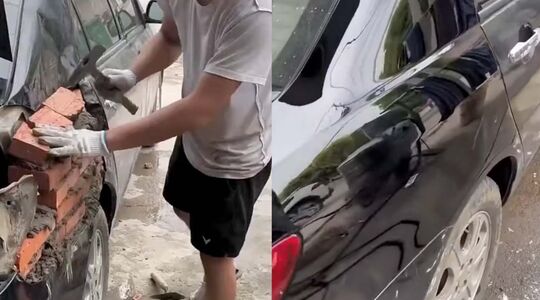 bakstenen auto repareren