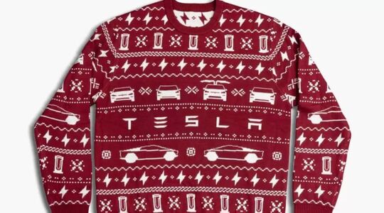 tesla kersttrui