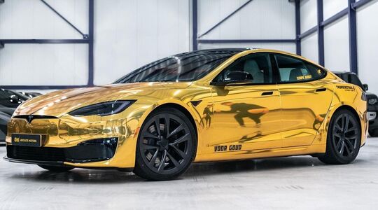 Joel Beukers gouden Tesla