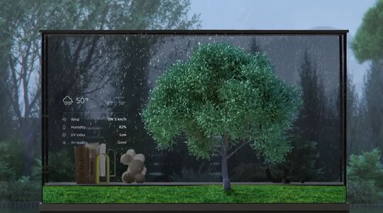 Transparante televisie