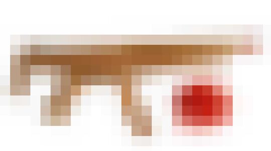 Illustratie voor: Hebben: een houten pistool waarmee je elastiekjes kunt schieten!