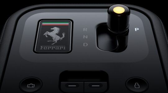 Het interieur van de Ferrari Luce