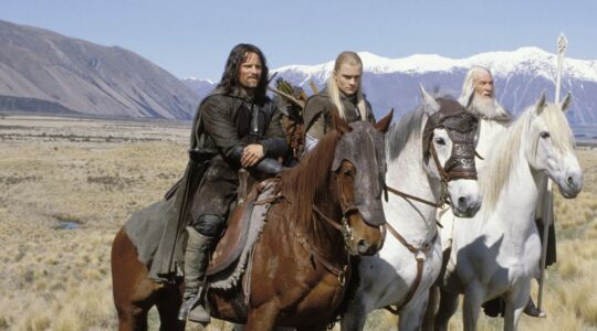 Aragorn Legolas en Gandalf in Lord of the Rings: the Two Towers