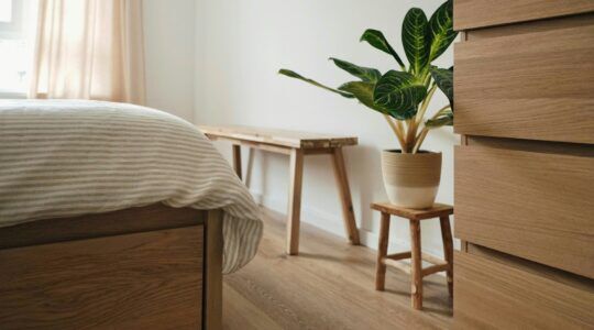 Een ruimte met een minimalistisch design