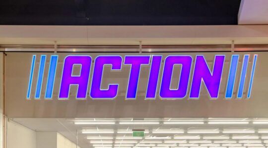 Een bord van de Action