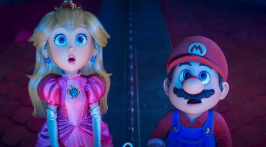 Mario en Peach in de Super Mario Galaxy Movie