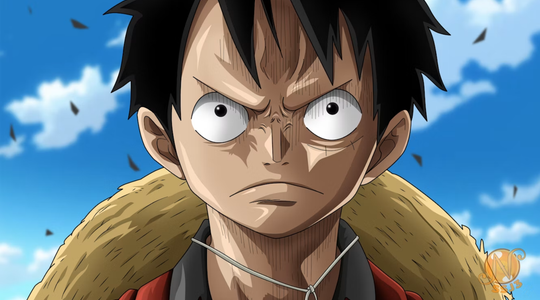 Een foto van Luffy uit One Piece