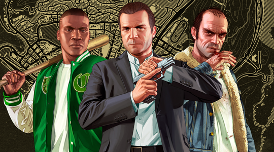 Franklin, Michael en Trevor uit GTA 5