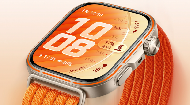 De display van de Huawei watch fit 5 pro